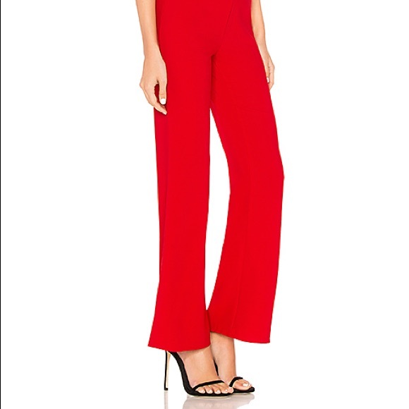 By The Way Aubrey Off Shoulder Jumpsuit In Red - Picture 4 of 5